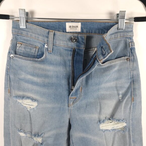 NWT HUDSON Made in USA 🇺🇸 ZOEEY HIGH RISE CUT OFF BOYFRIEND Jean‎ Shorts Sz 25 - Picture 4 of 16